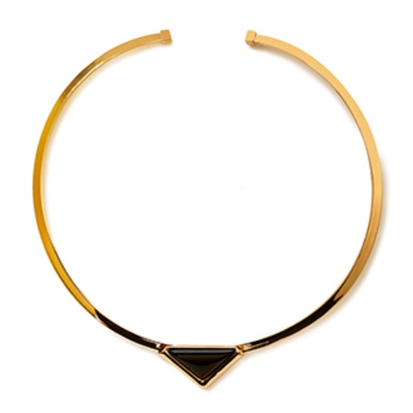 Sleek Geo Choker Gold Black - Picture 1 of 1